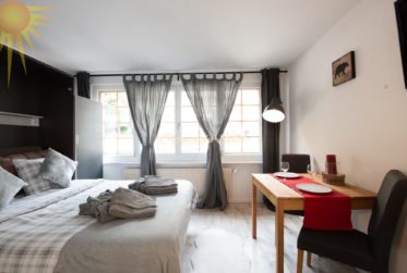 À louer Pour la saison d'hiver 25/26, ce très cosy studio situé à proximité du centre de Crans !