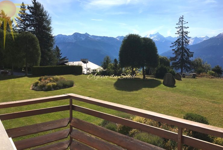 À louer à l'année (à partir du 1er avril): Très joli appartement de 2.5 pièces avec une magnifique vue sur les Alpes Valaisannes !