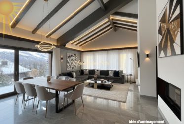 Agréable et vaste maison de 2 appts (4.5 + 2.5 pièces) dans le village de Mollens, à 5 mn en voiture de Crans-Montana !