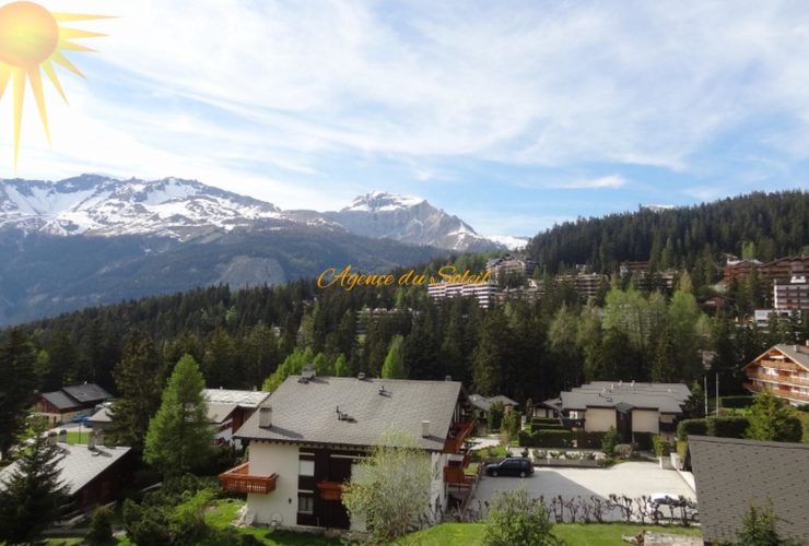À louer à la saison d'hiver : Bel appartement 2.5 pièces au bord du golf 18 trous et parking devant l’immeuble !