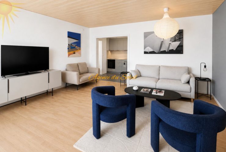 À louer (au mois) ce cosy et vaste studio au centre de Crans !