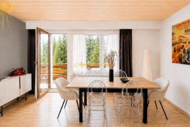 À louer (au mois) ce cosy et vaste studio au centre de Crans !